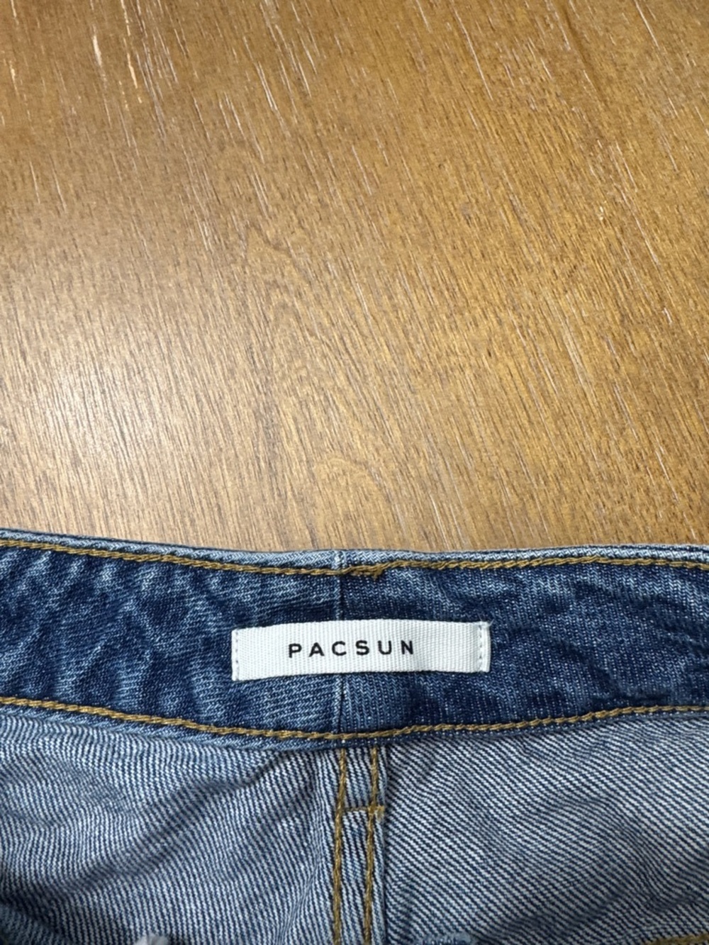 PacSun High-Waist Indigo Denim Shorts - Picture 2 of 4